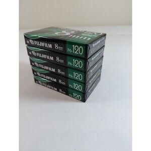 New Sealed FujiFilm P6-120 8mm Video Cassette Tapes Lot of 5 - 120/240 Min